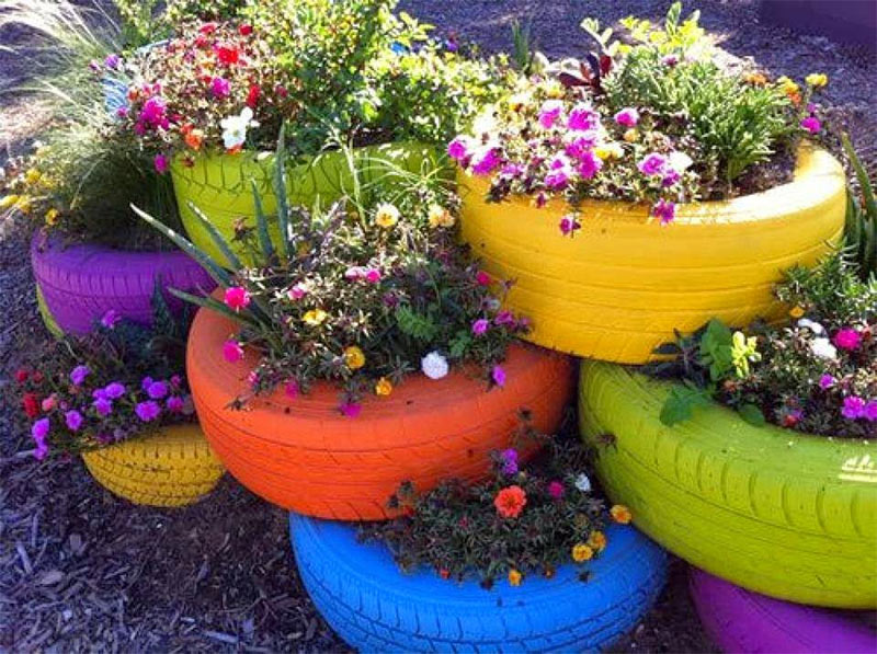 Tyre planters