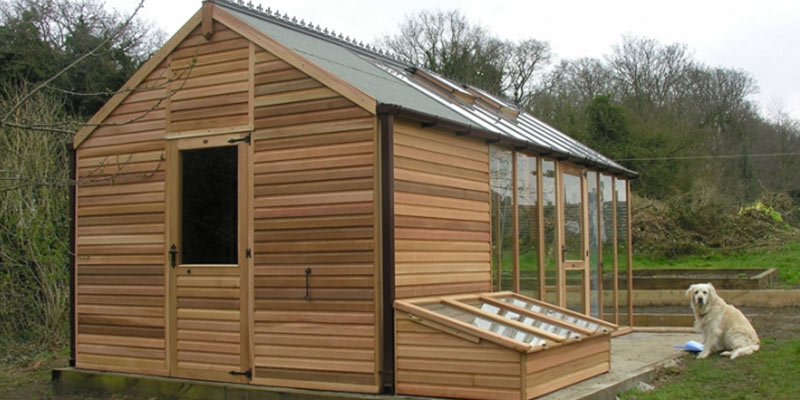 wooden greenhouse