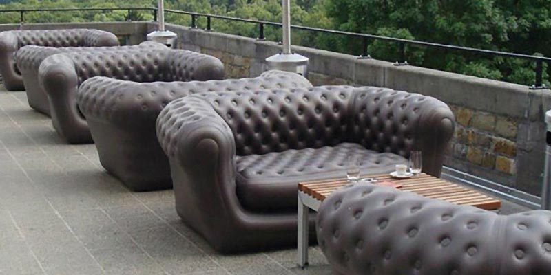 inflatable sofas outside