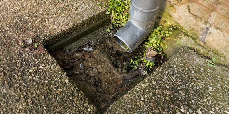 kitchen sink drain blocked outside